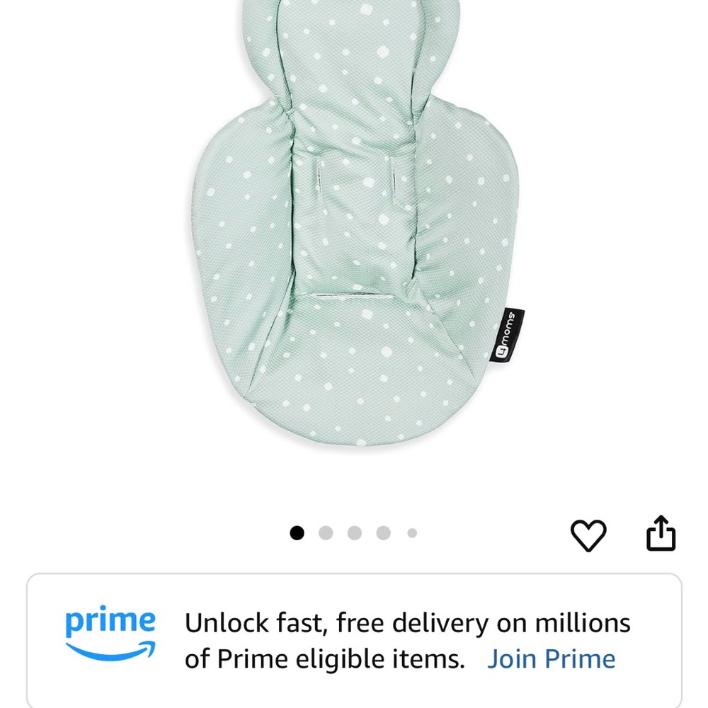 4moms mamaroo infant insert ONLY Green Polka Dot